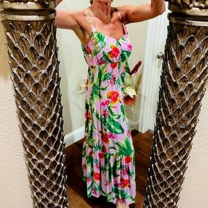 BB Dakota by Steve Madden Lavender Tropical Floral Dress